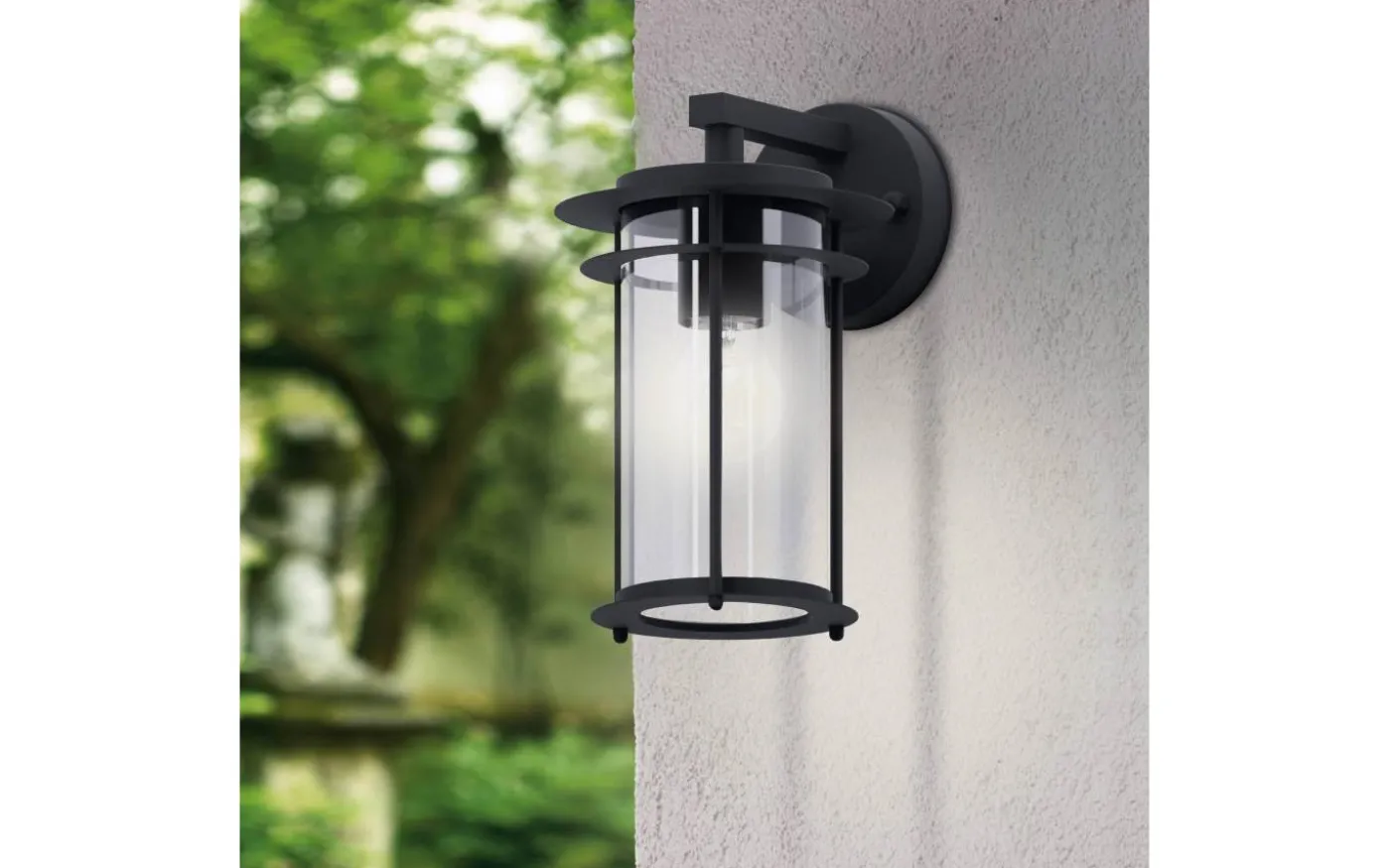 Valdeo Vägglykta Svart/Klar IP44