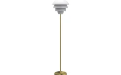 Valencia Golvlampa 151cm Vit/Mässing