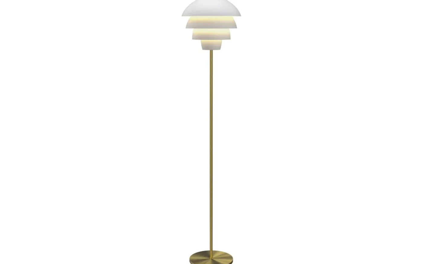 Valencia Golvlampa 151cm Vit/Mässing