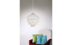 Valencia Taklampa 42cm Vit/Krom