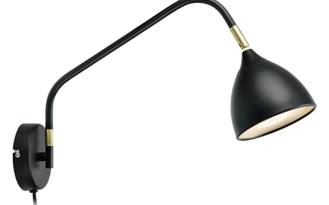 Valencia Vägglampa 1L 45cm Svart/Mässing