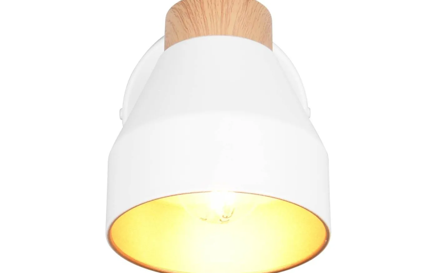 Valentin Spotlight E14 matt vit/guld/trä