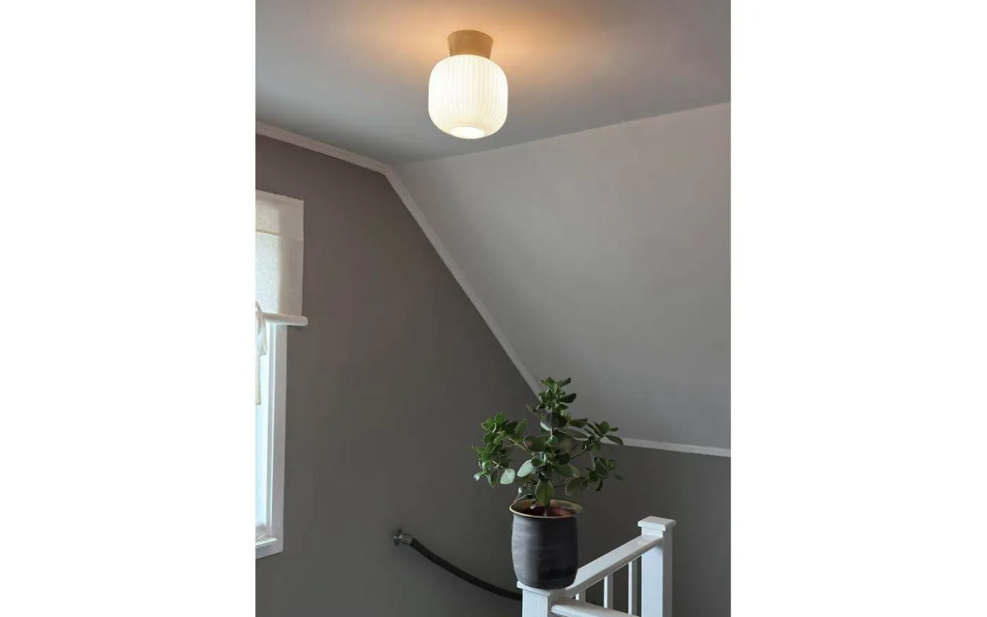 Vanja Plafond 20cm Vit/Matt Mässing