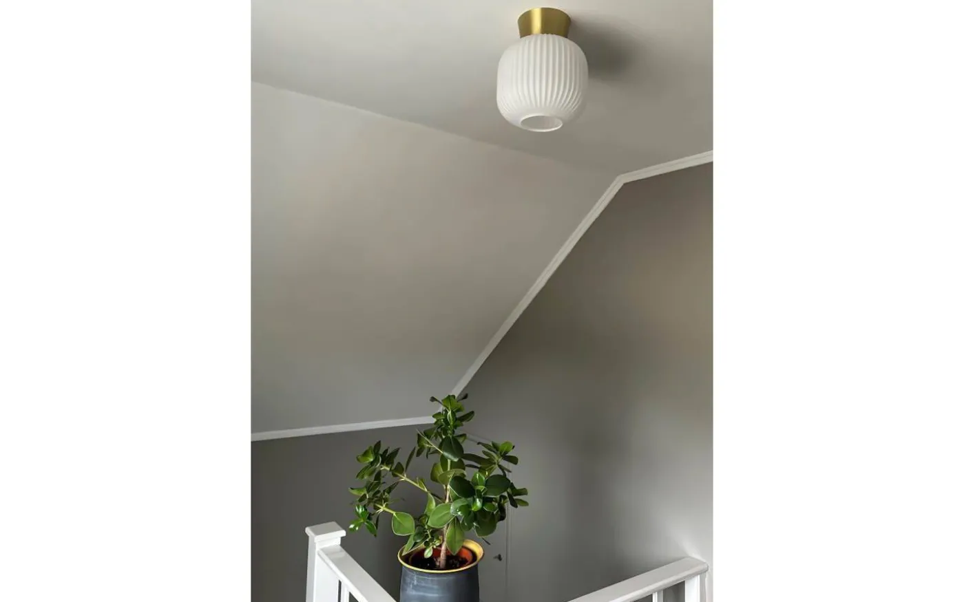 Vanja Plafond 20cm Vit/Matt Mässing