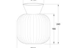 Vanja Plafond 20cm Vit/Matt Mässing