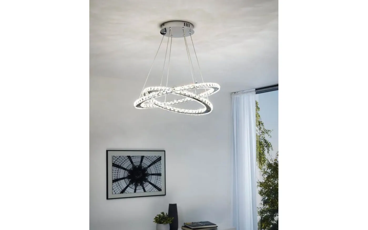 Varazzo Taklampa 67cm LED 3000K 29,6W Krom