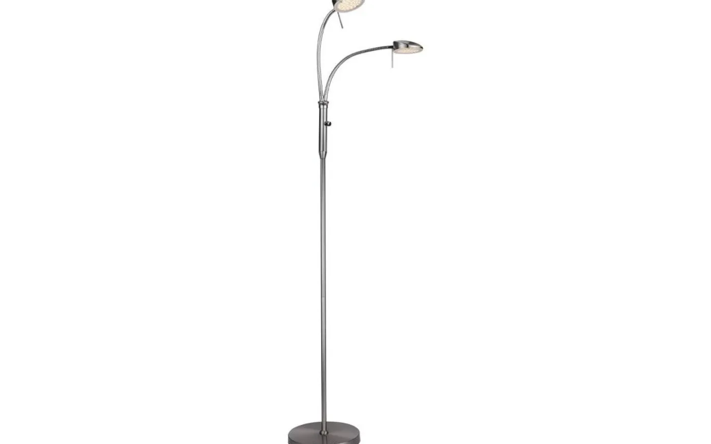 Vegas Golvlampa 140cm LED 3000K 2x7W Dimbar Borstad Stål