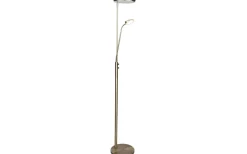 Vegas Golvlampa 180cm LED 3000K 20W+5W Dimbar Antikmässing