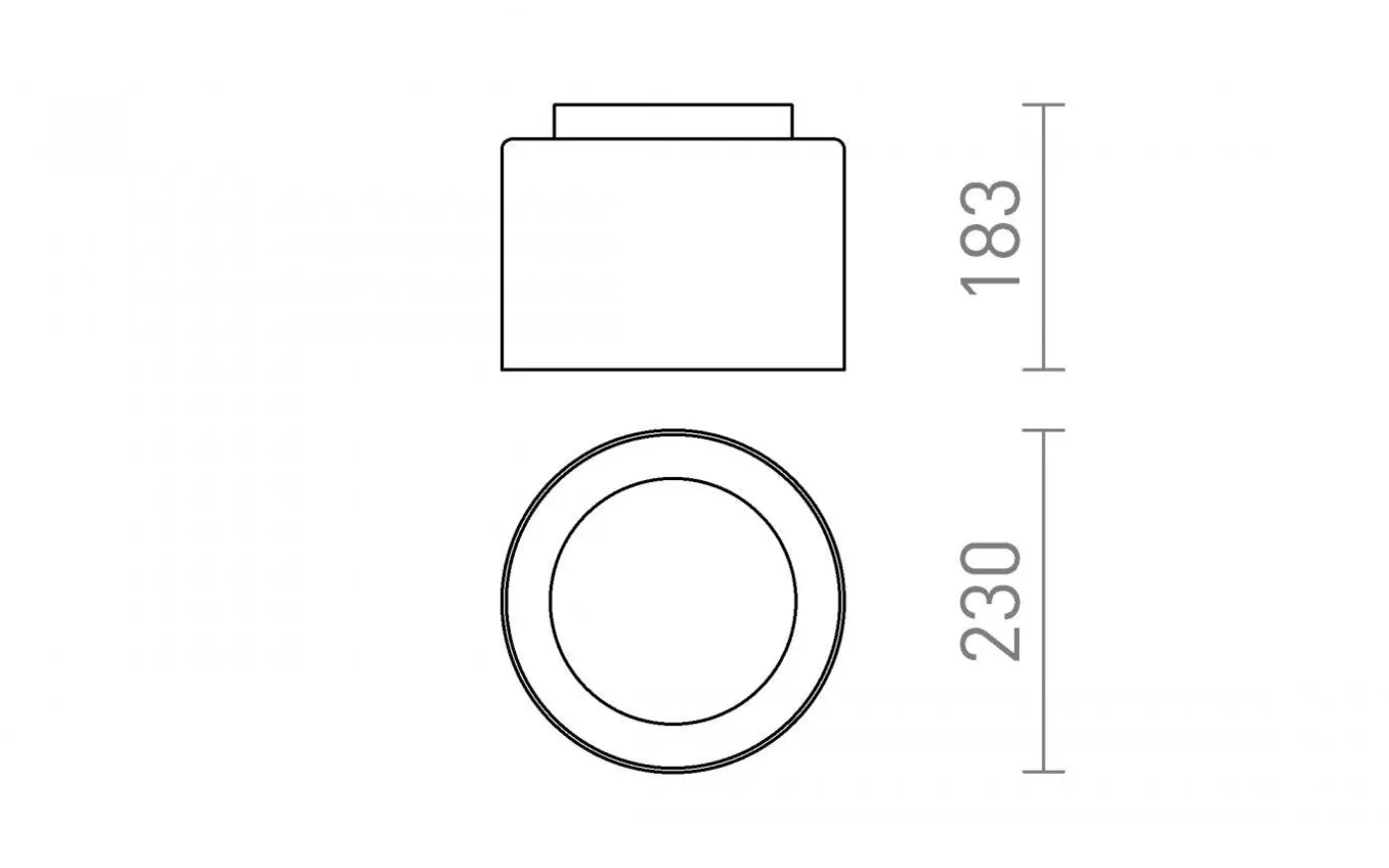 Venice Plafond 23cm Vit/Krom IP44