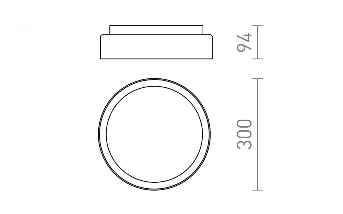 Venice Plafond 30cm 12W 3000K Vit/Krom IP44