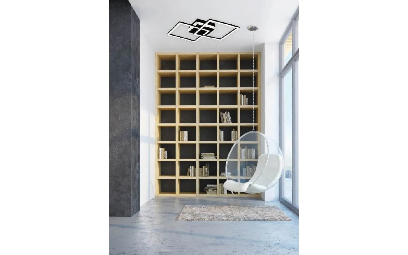 Venida Plafond LED fyrkantig svart