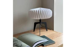 Ventnor Bordslampa 34cm Vit Pappersskärm/Svart