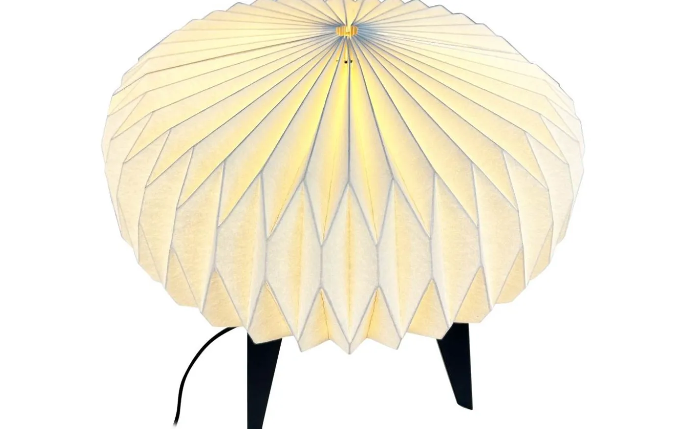 Ventnor Bordslampa 34cm Vit Pappersskärm/Svart