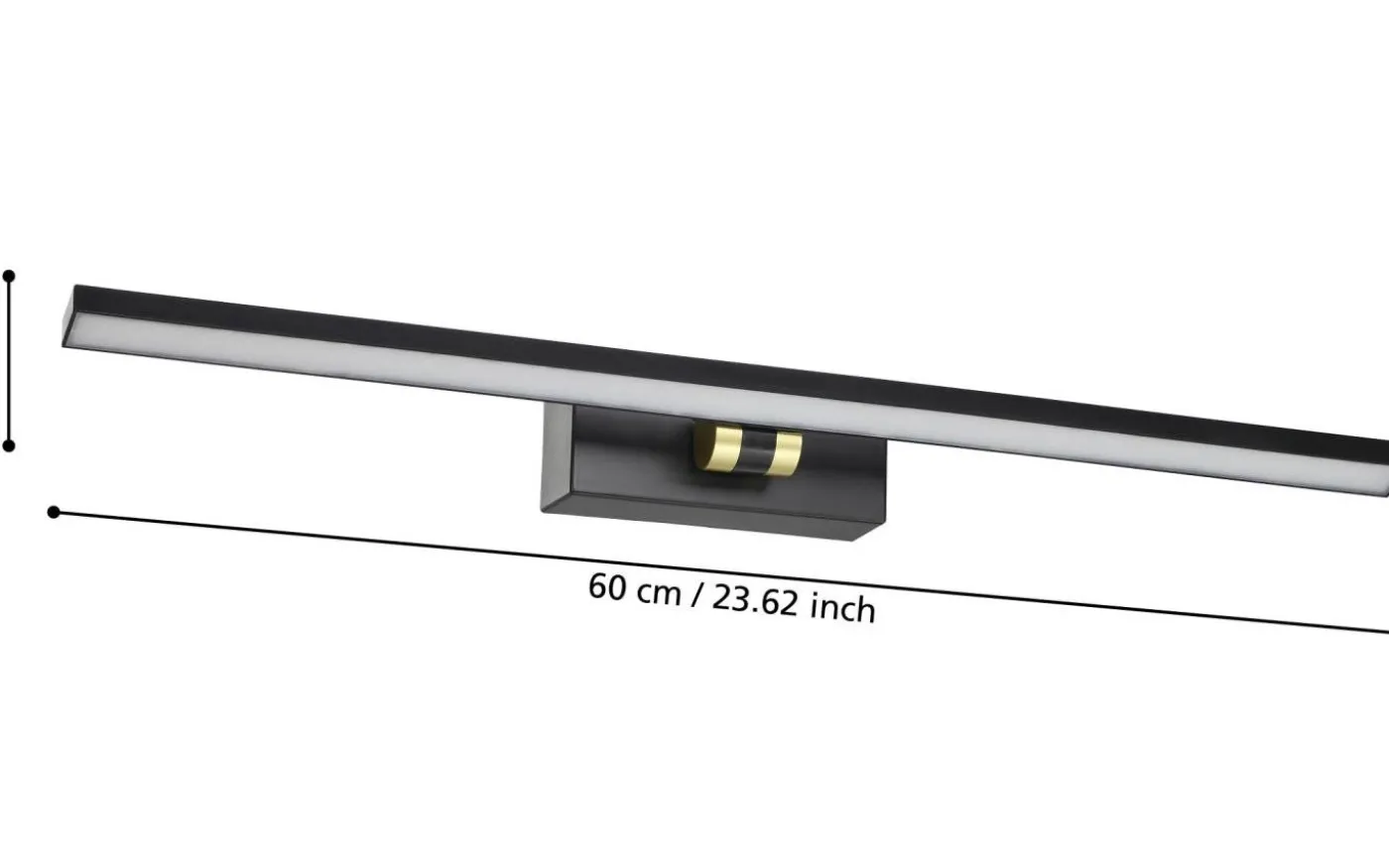 Verdello Spegelbelysning 60cm LED 3000/6500K 5W Svart IP44