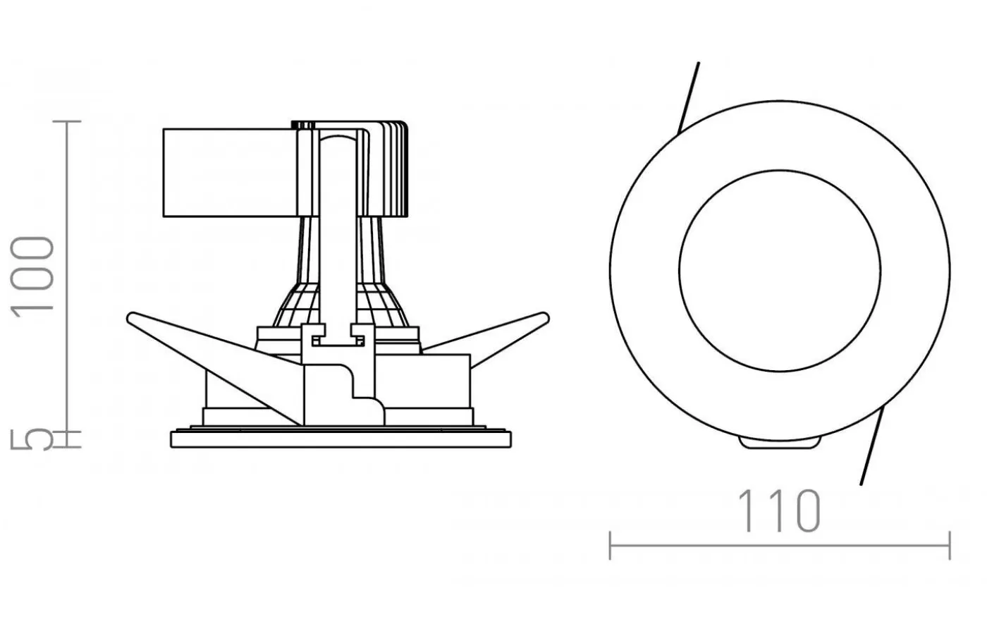 Vero Infälld Spotlight Krom 12V GU5,3 IP44