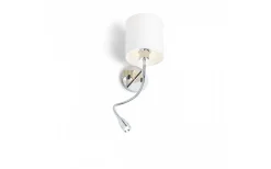 Versina Vägglampa Vit/Krom E27 + 3W LED 25° 3000K