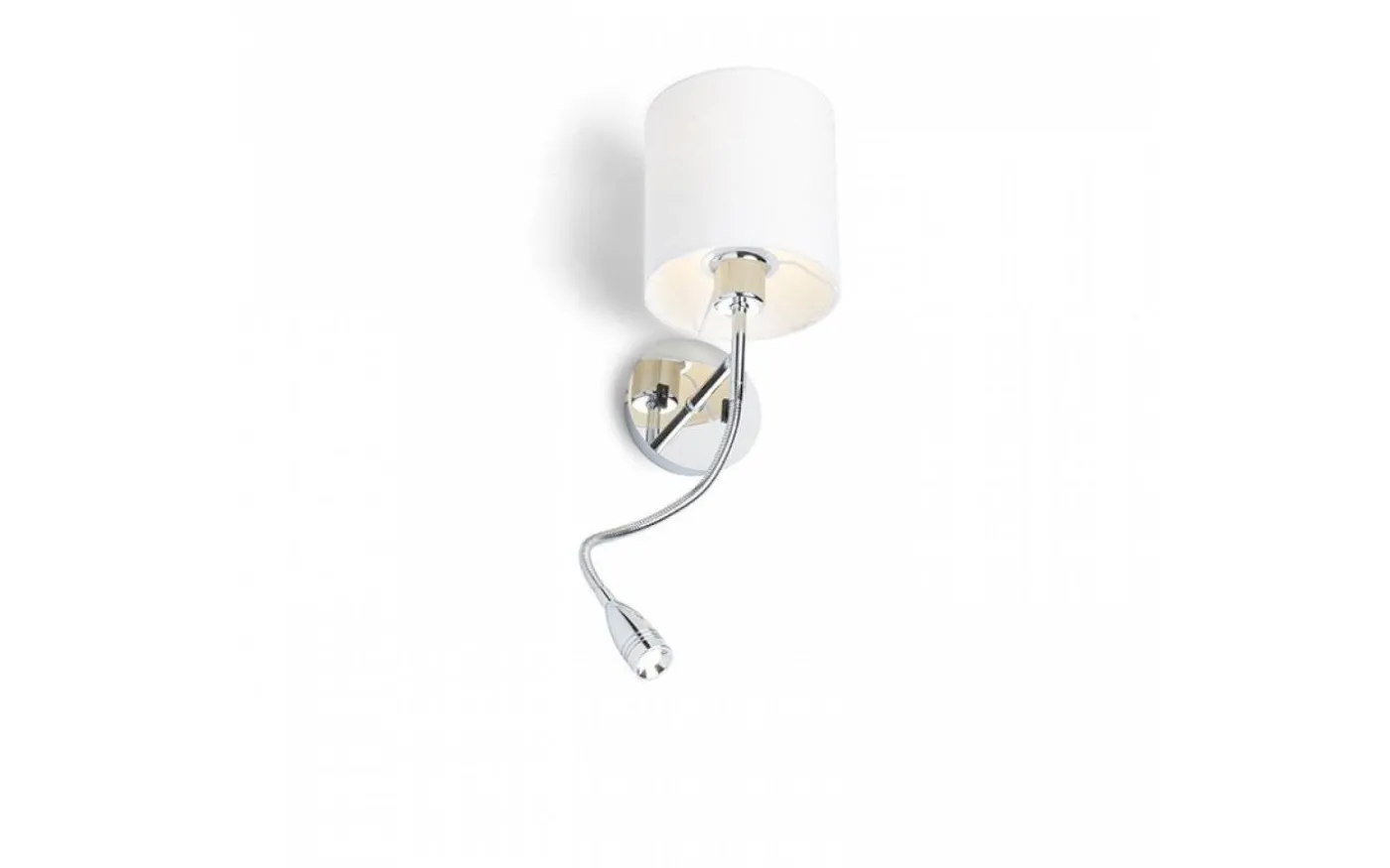 Versina Vägglampa Vit/Krom E27 + 3W LED 25° 3000K