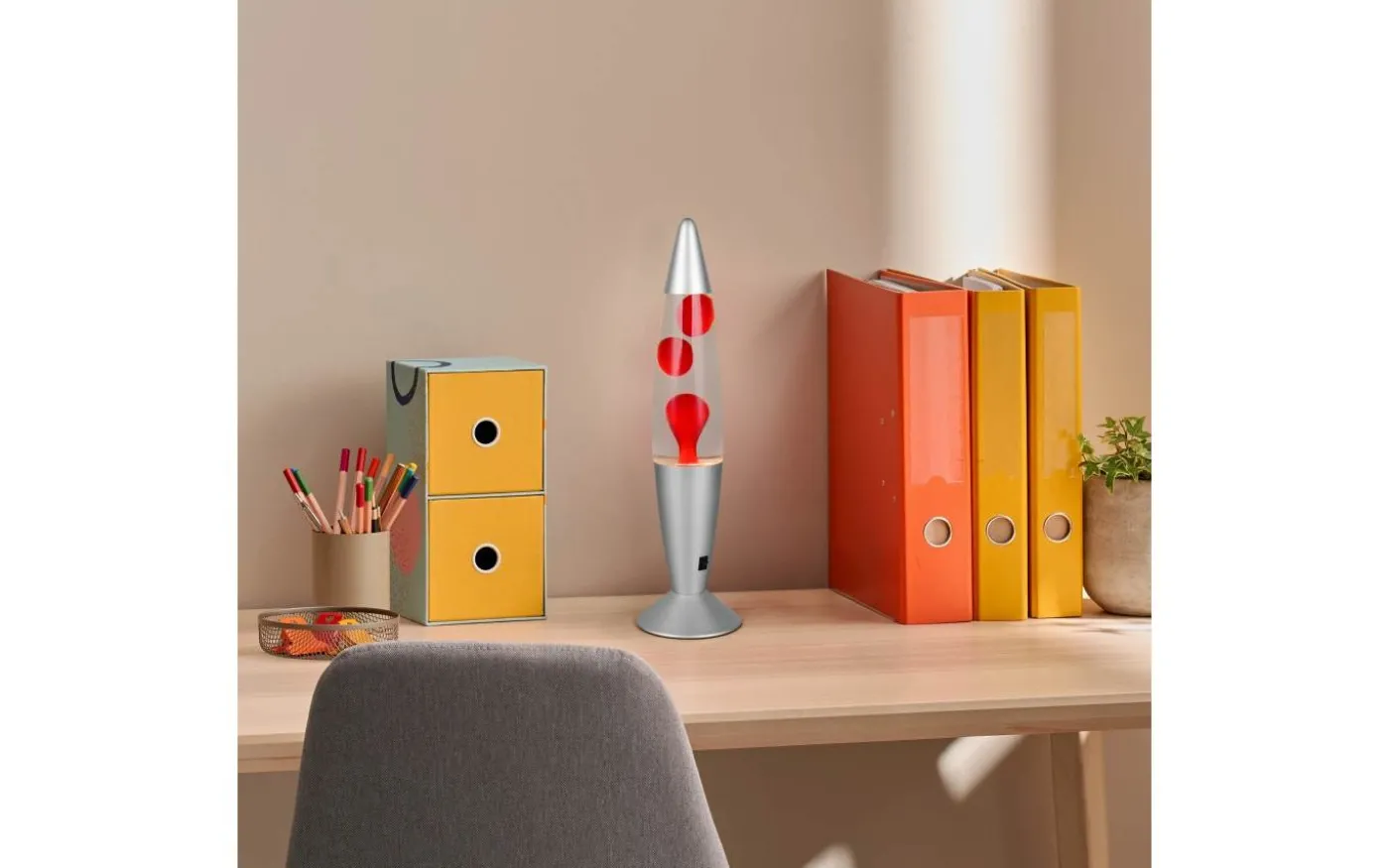 Vesuv Lavalampa 42cm LED Silver