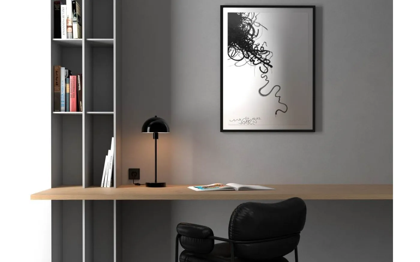 Vienda Bordslampa 50cm Blanksvart