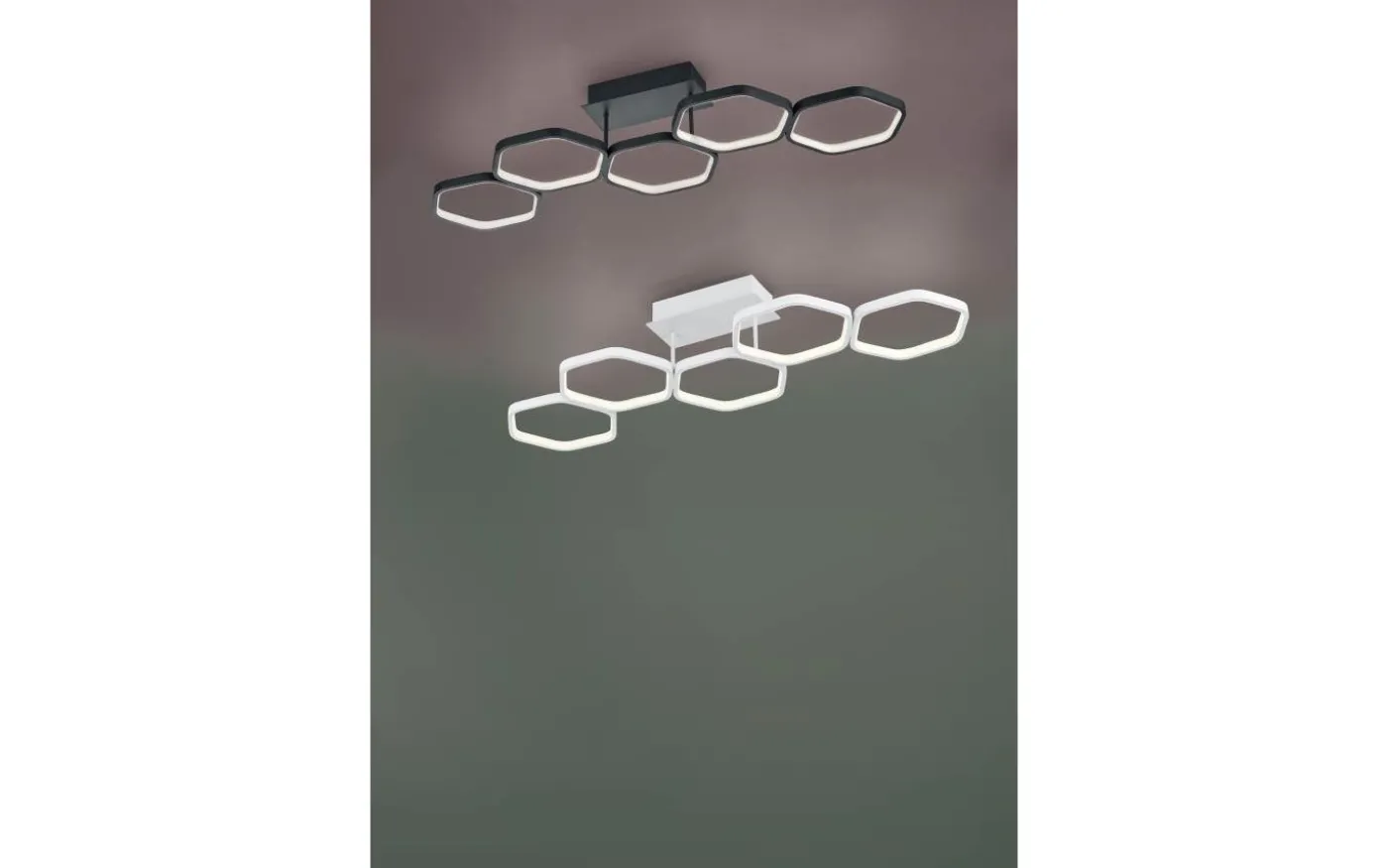 Vigo Plafond LED 5-delad mattsvart