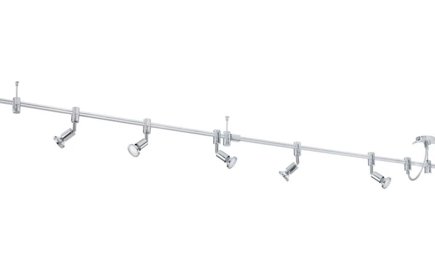 Vilanova Takspotlight 200cm GU10 LED 3000K 5x2,8W Krom