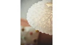 Villo Chiffong Takskärm Ø30cm Vit