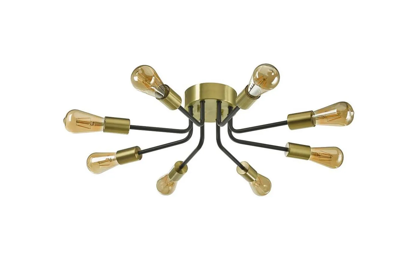 Vincent Plafond 60cm Svart/Borstad Mässing