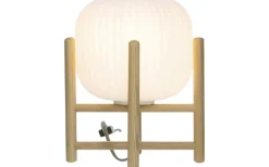 Vinda Bordslampa 24cm Trä/Opalvit