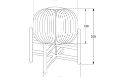 Vinda Bordslampa 24cm Trä/Opalvit