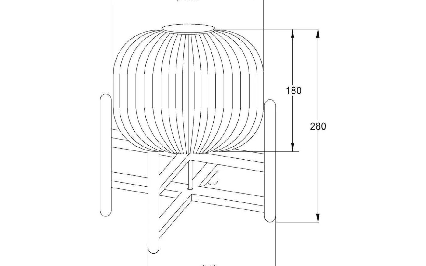 Vinda Bordslampa 24cm Trä/Opalvit
