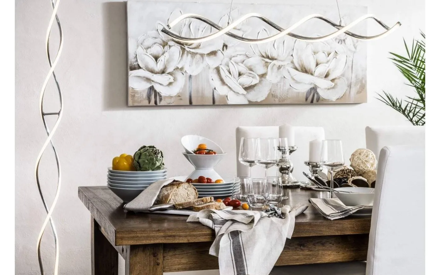 Vindla Taklampa 87cm Krom