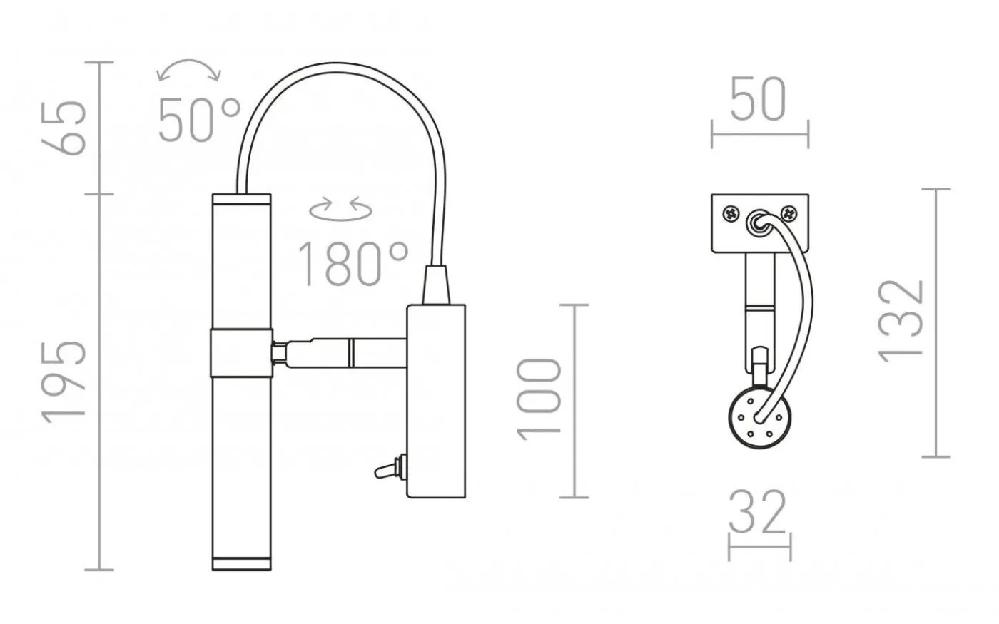 Viper Wl Vägglampa Svart krom LED 3W 3000K