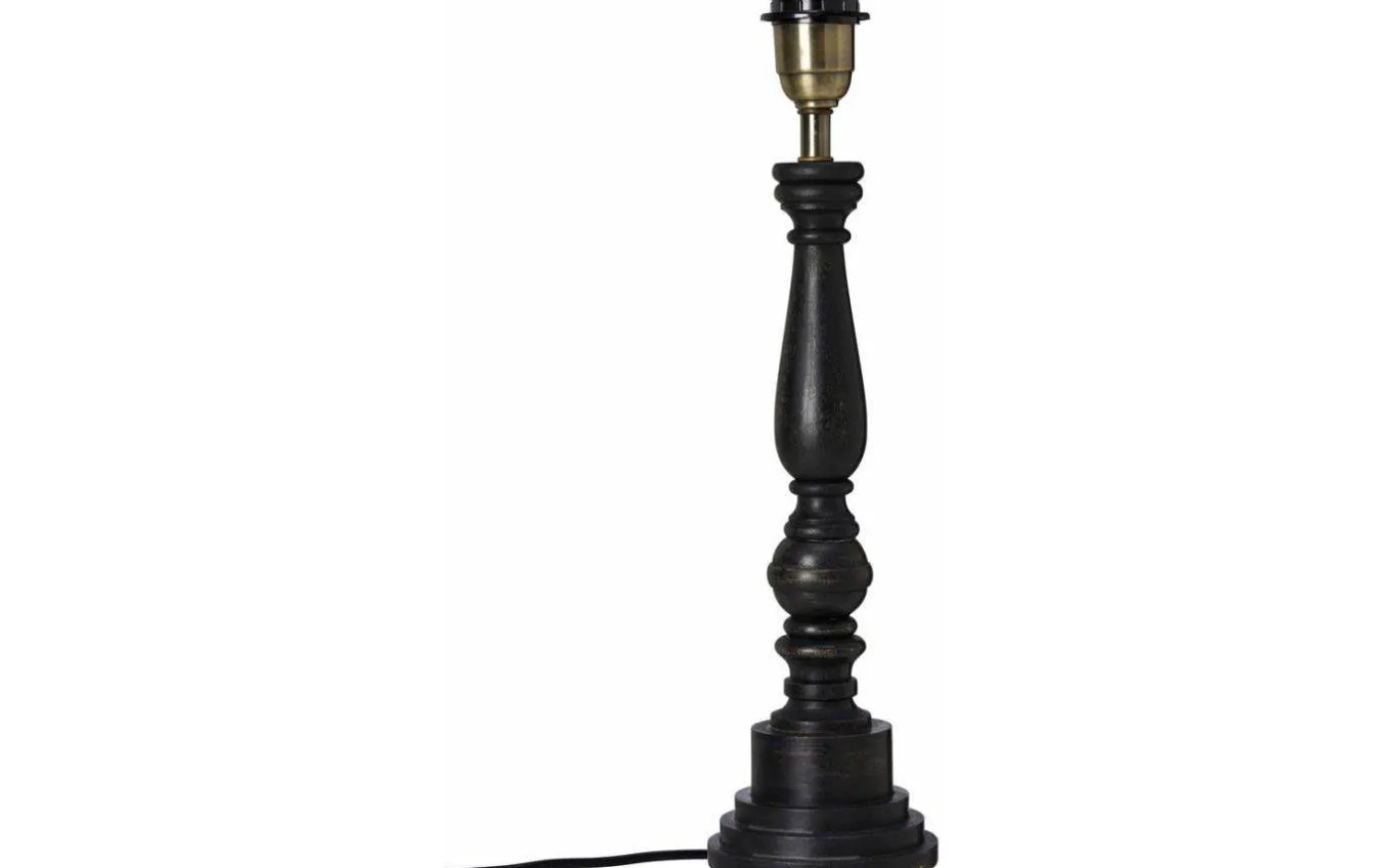 Virkes Lampfot 46cm Svart/Borstad Mässing