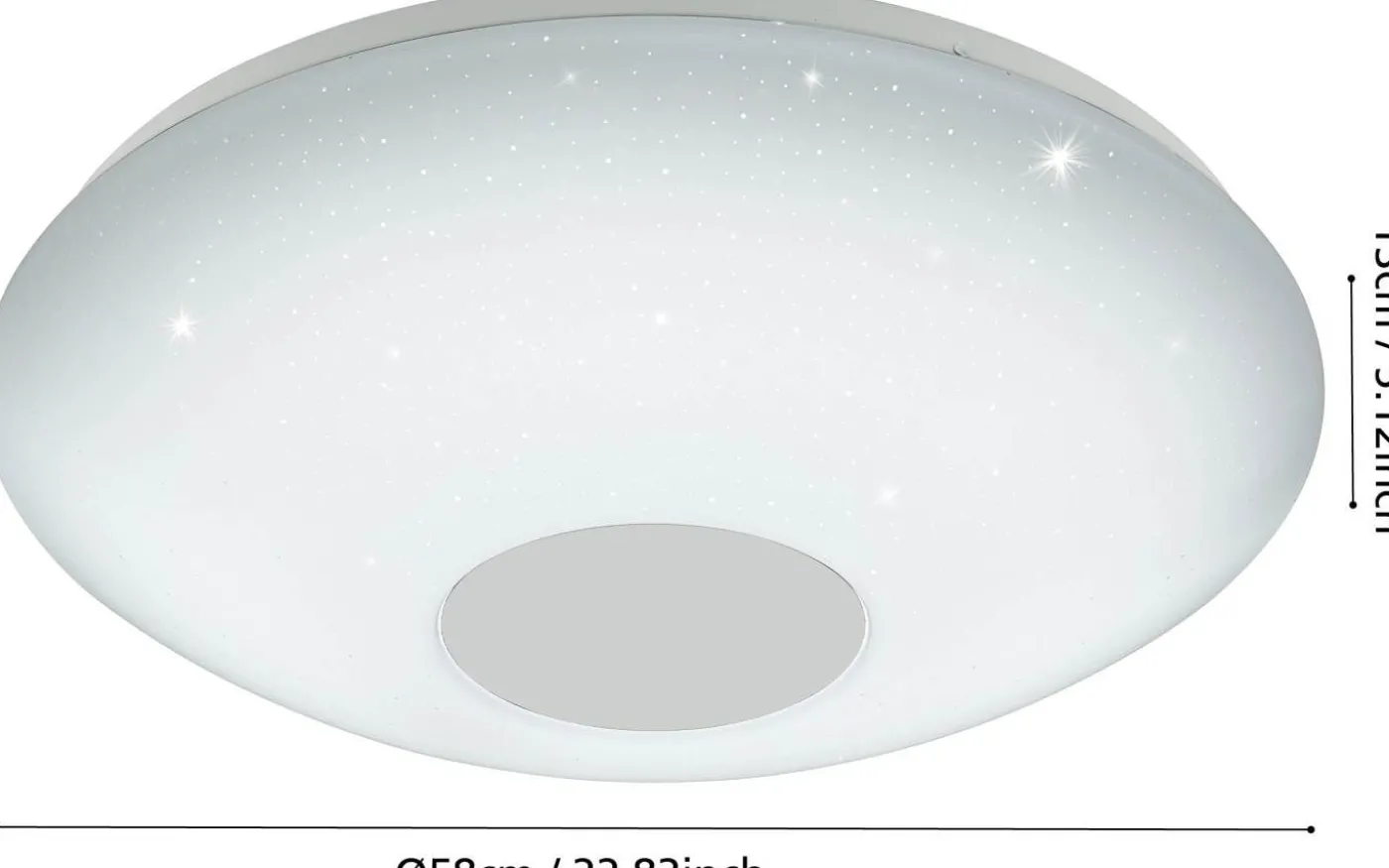 Voltago Plafond 58cm LED 2700-6500K 32,8W med Fjärrkontroll Vit