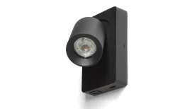 Voltera Vägglampa med USB Svart