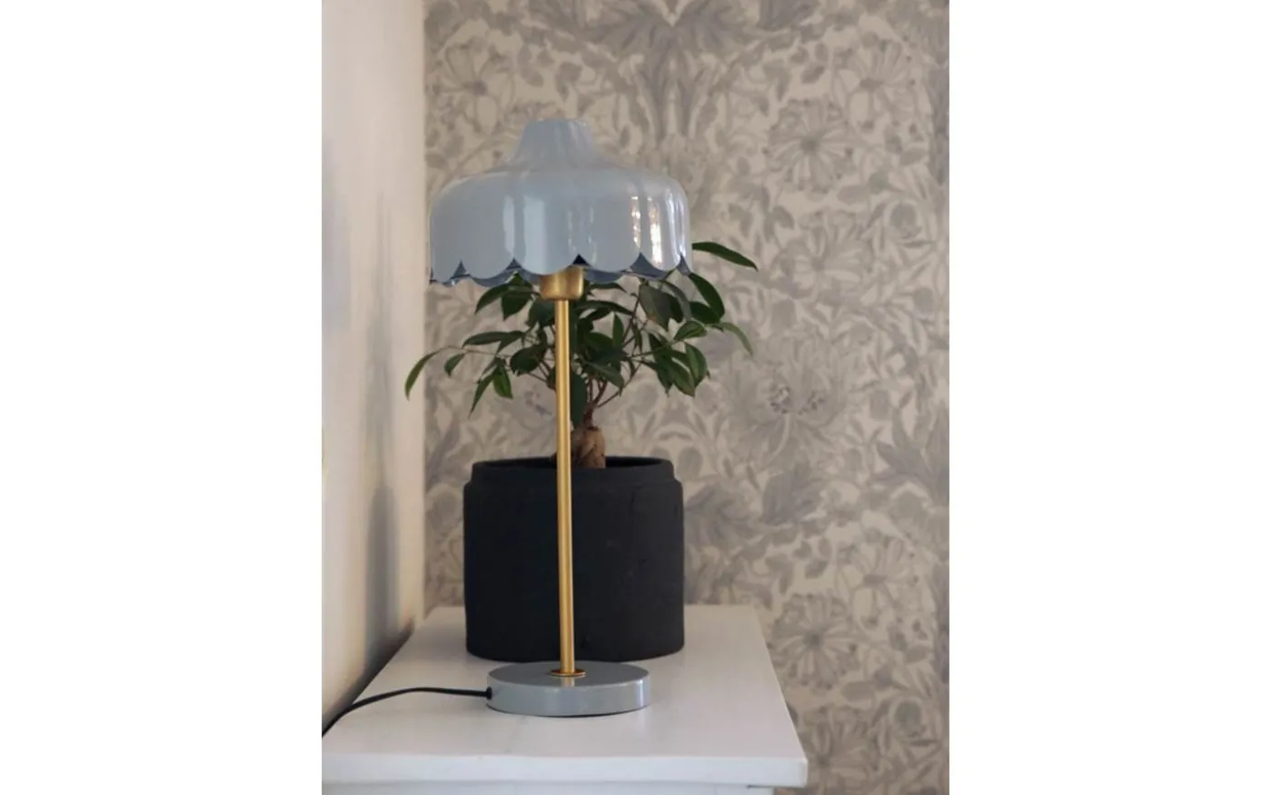 Wells Bordslampa 50cm Denim/Guld