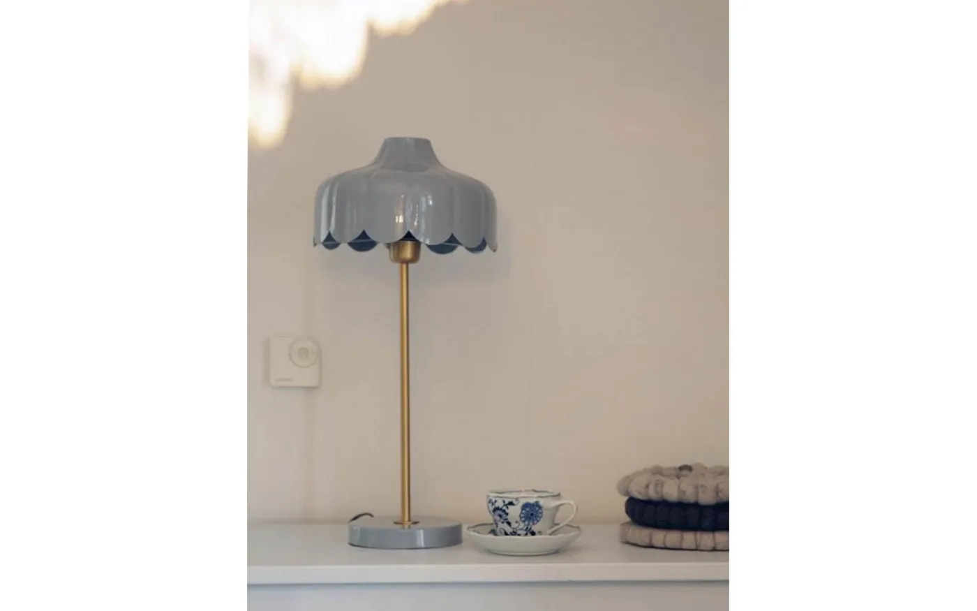 Wells Bordslampa 50cm Denim/Guld