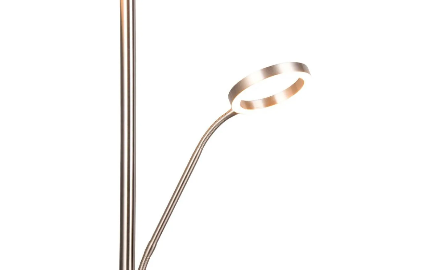 Willis Golvlampa LED med läslampa i borstat stål