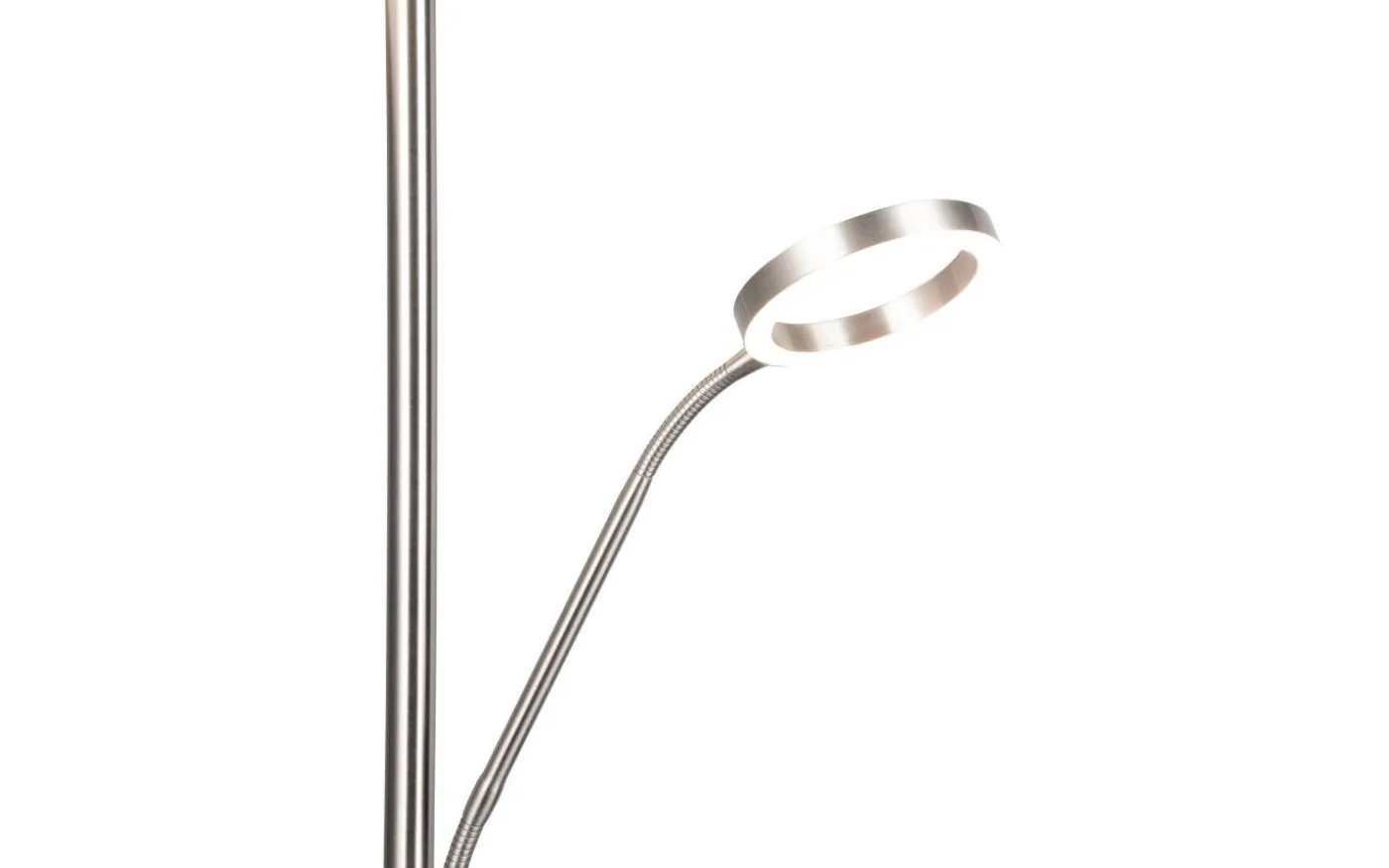 Willis Golvlampa LED med läslampa i borstat stål