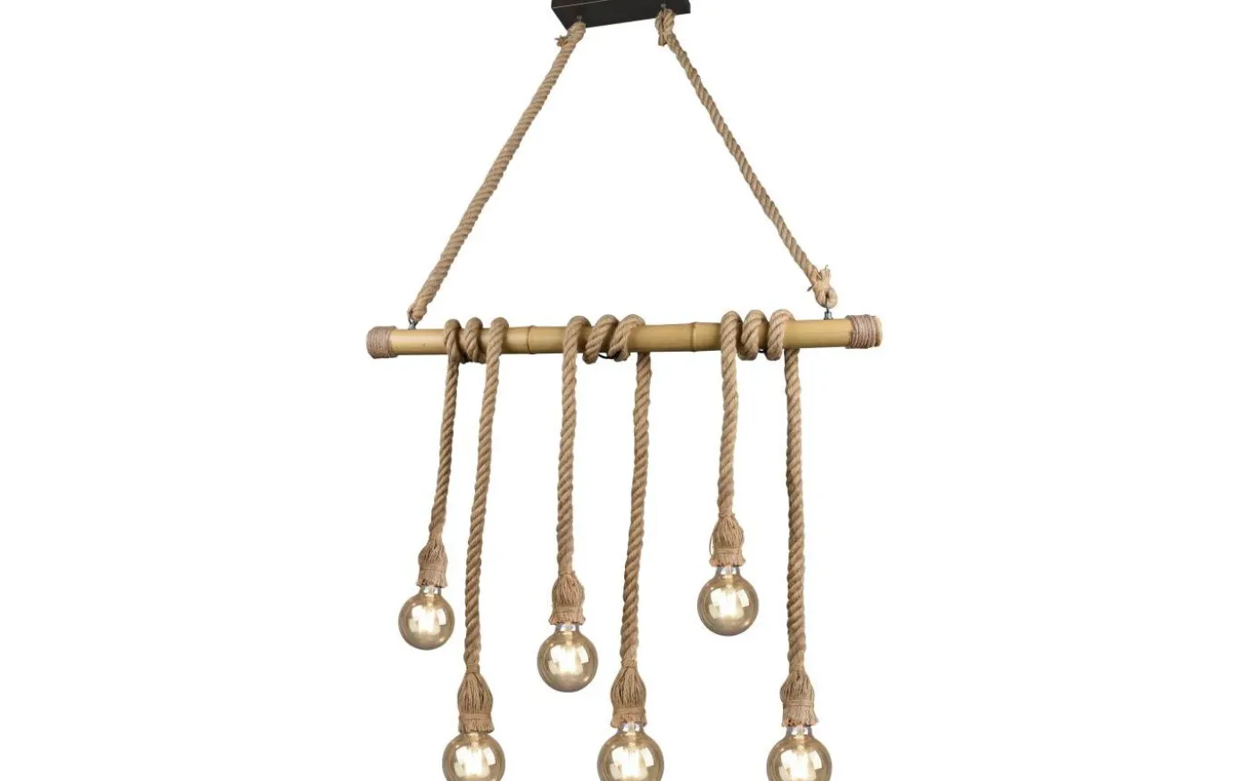 Wilma Takpendel 6xE27 brun/bambu