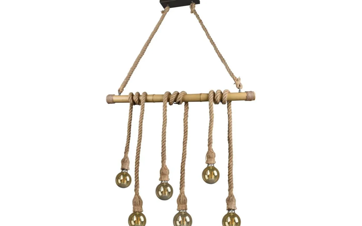 Wilma Takpendel 6xE27 brun/bambu