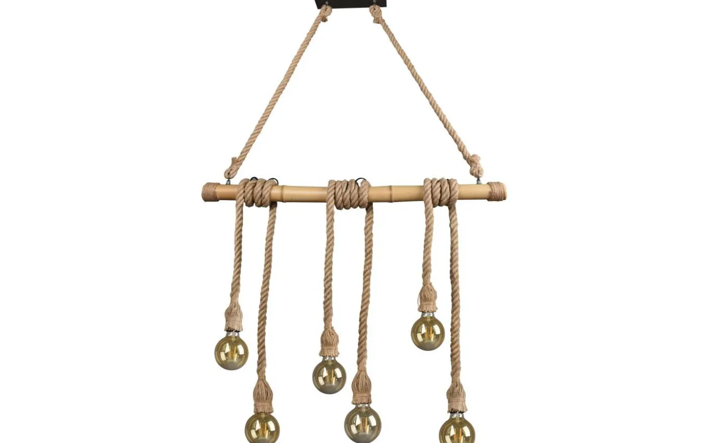 Wilma Takpendel 6xE27 brun/bambu
