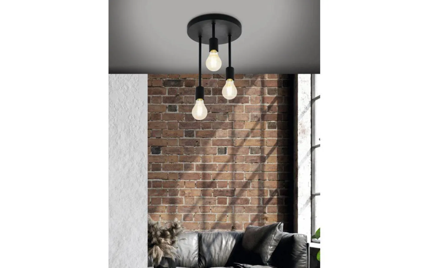 Wilmcote Plafond 28cm 3L Svart