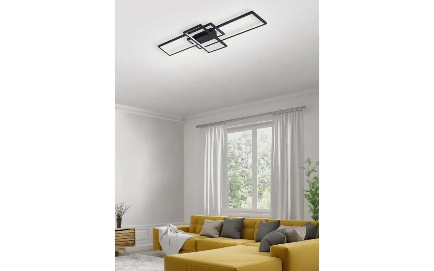 WiZ Thiago Plafond LED 104cm antracit RGBW