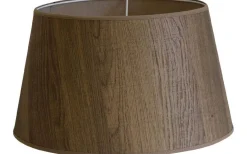 Wood Lampskärm Låg Ø21cm Brun
