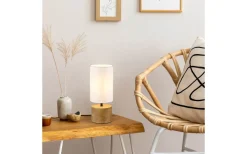 Woody Bordslampa 12cm rund E14 trä/vit