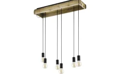 Wootton Taklampa 81cm 6L Svart/Trä