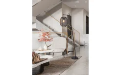 Wrington Golvlampa 194cm Svart