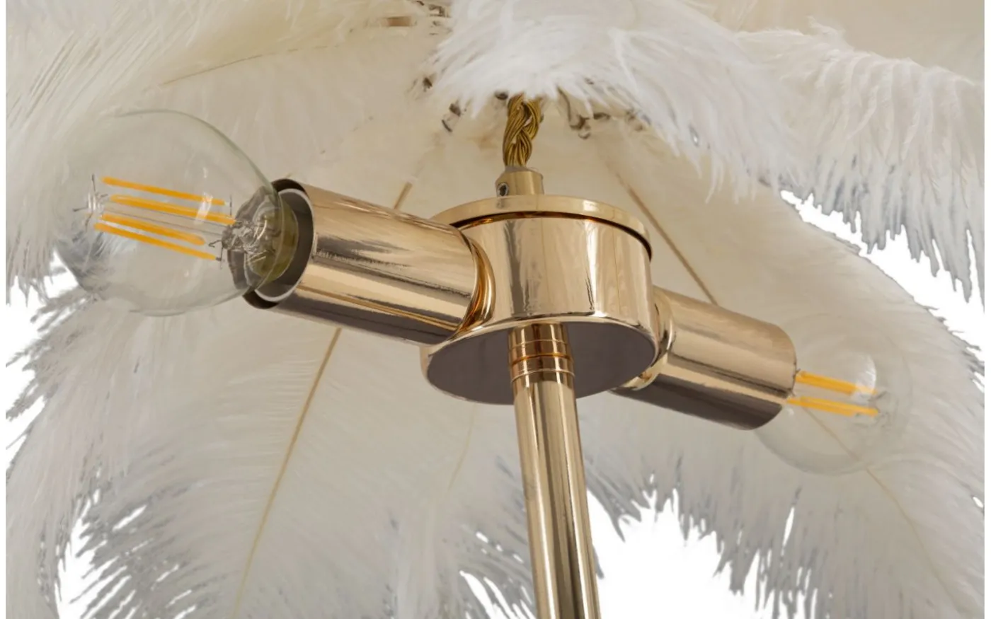 Yoga Bordslampa Palm 55cm Vit/Guld