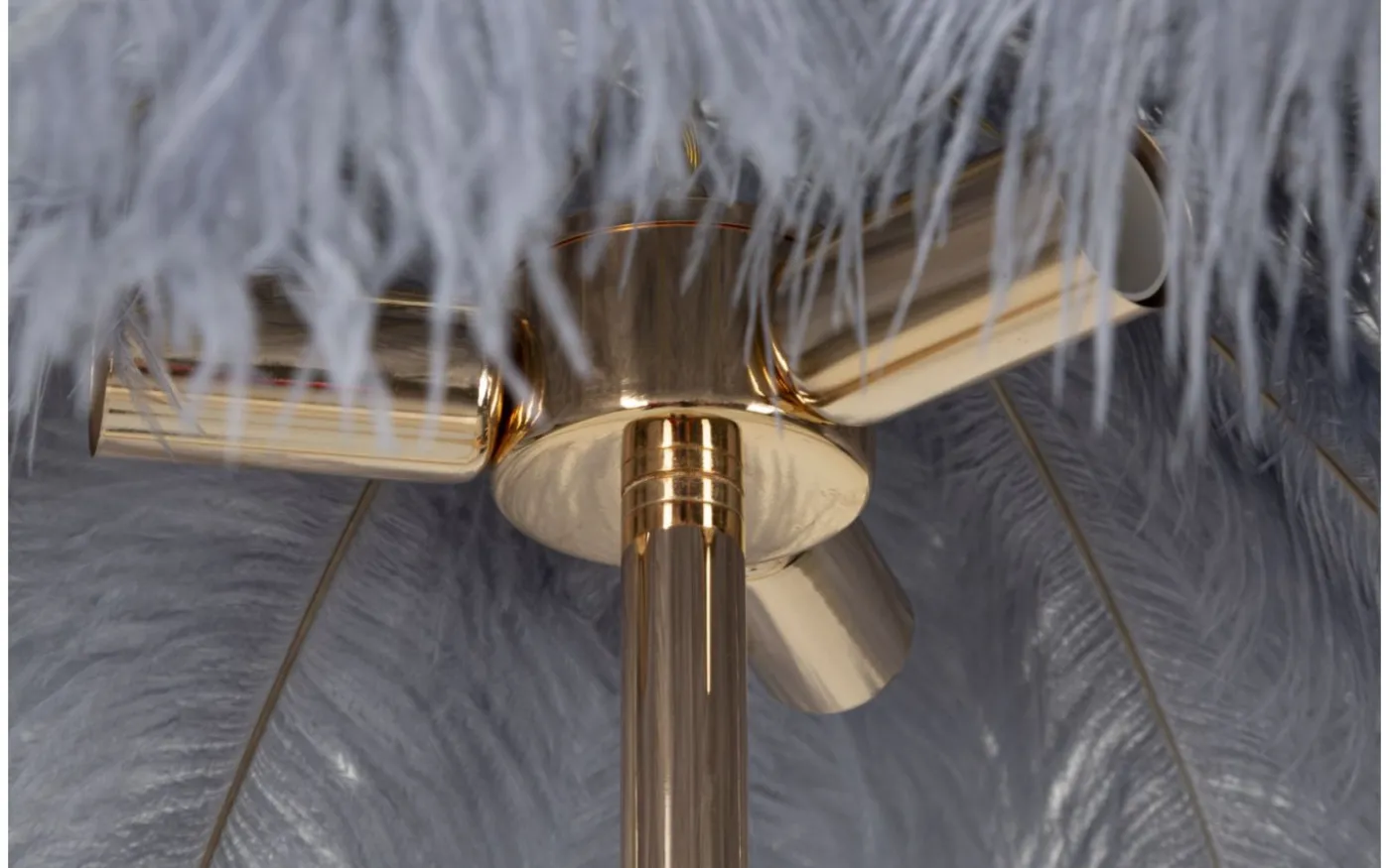 Yoga Golvlampa Palm 160cm Grå/Guld